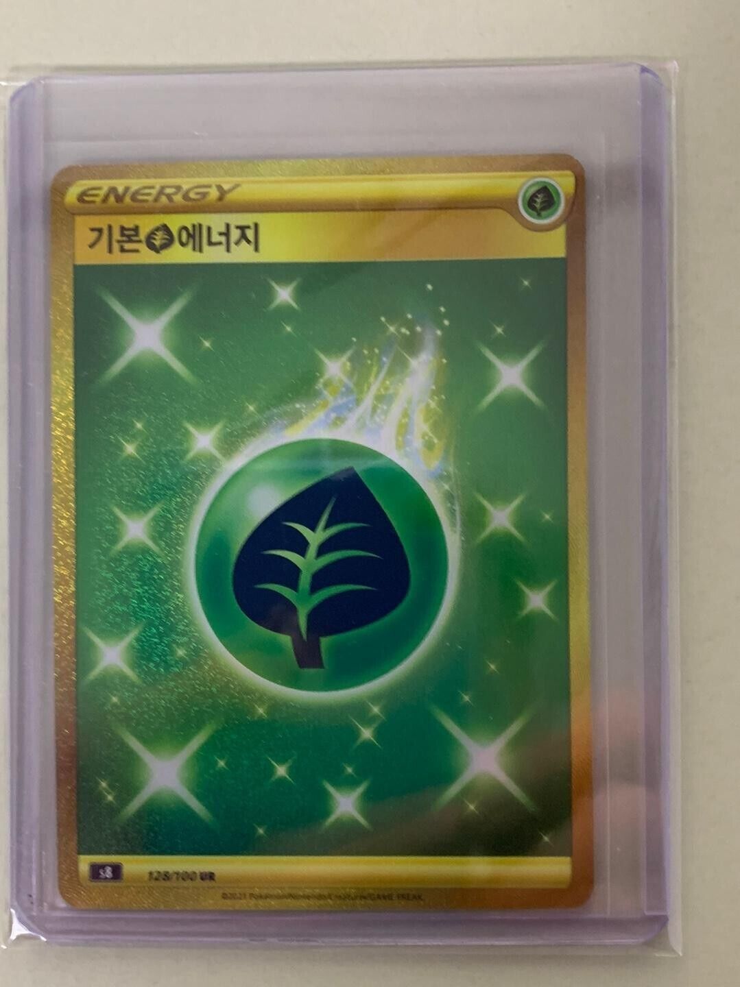 Grass Energy UR 128/100 S8 Fusion Arts Energy Card Pokemon Card Korean